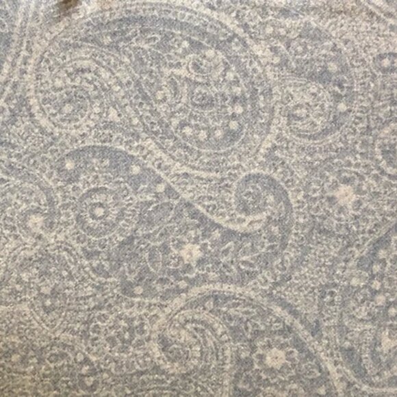 Boutique Queen Flannel Duvet Cover Set Blue Paisley 3-Piece 92x90 - Picture 6 of 6